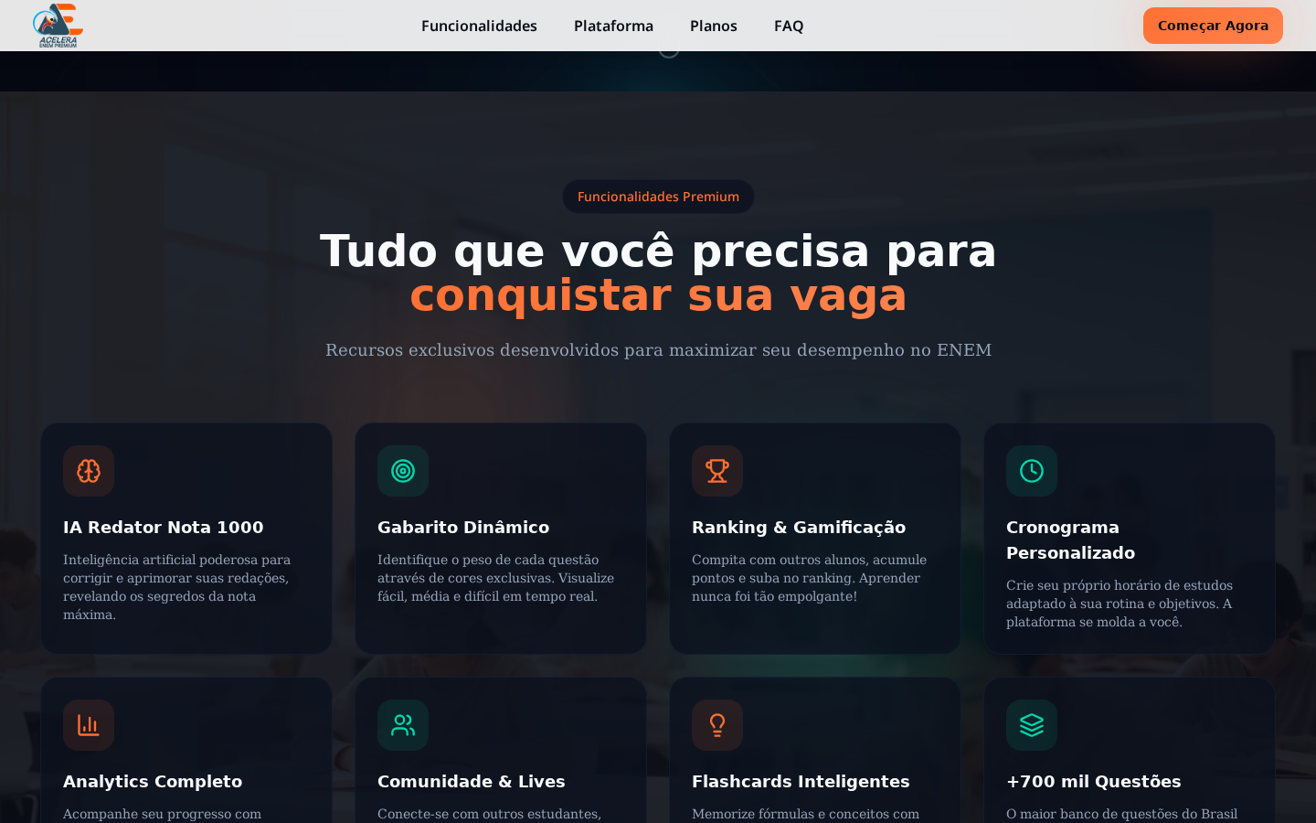 Acelera ENEM Premium — Plataforma de preparação para o ENEM