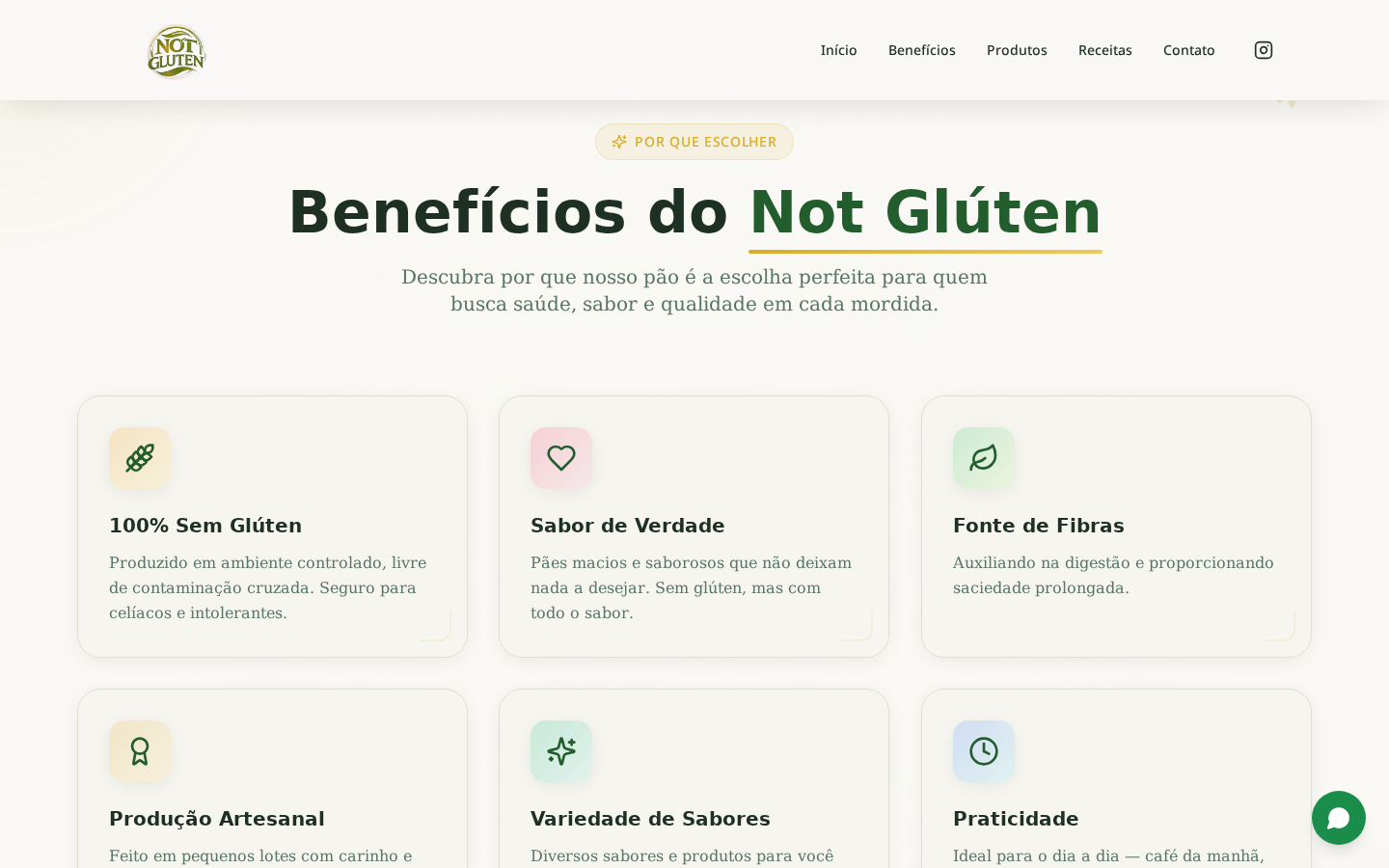 Not Glúten — E-commerce de pães sem glúten com proteína