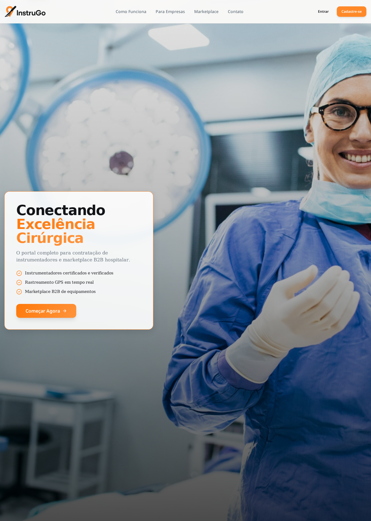 InstruGo — Portal e marketplace B2B de instrumentação cirúrgica