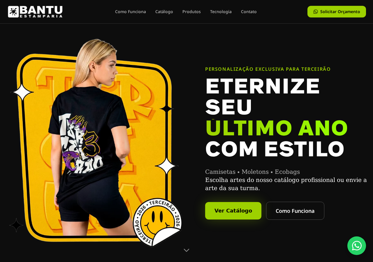 Bantu Estamparia — E-commerce de camisetas de terceirão