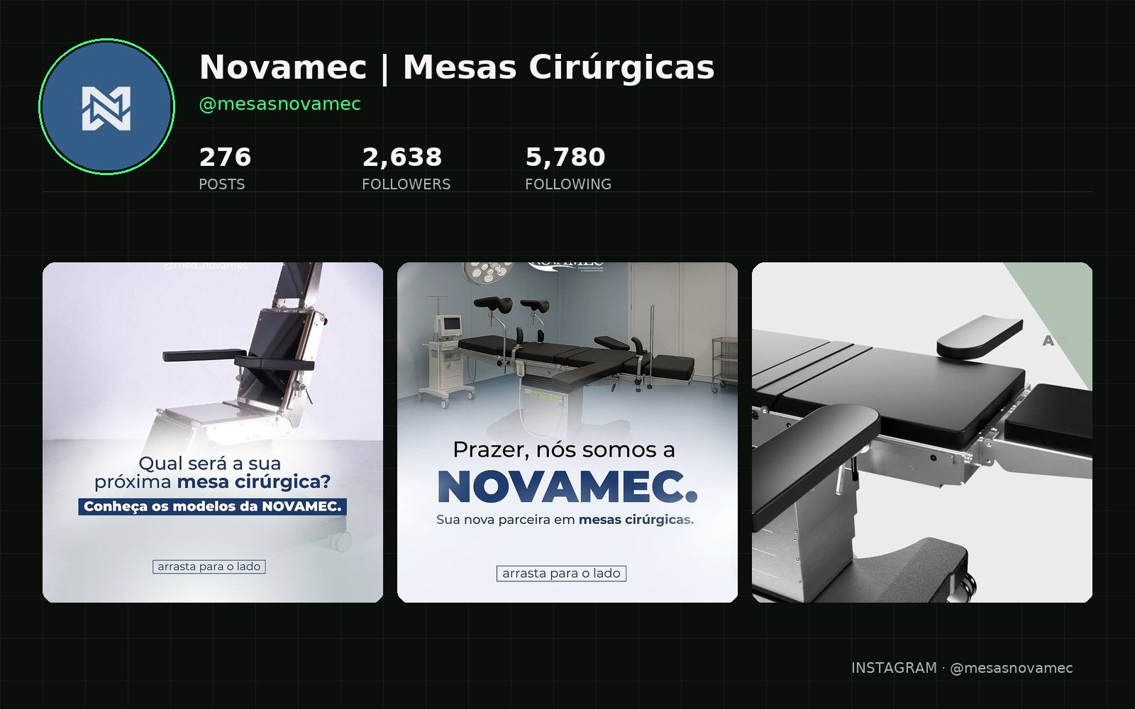 Novamec — Mesas cirúrgicas
