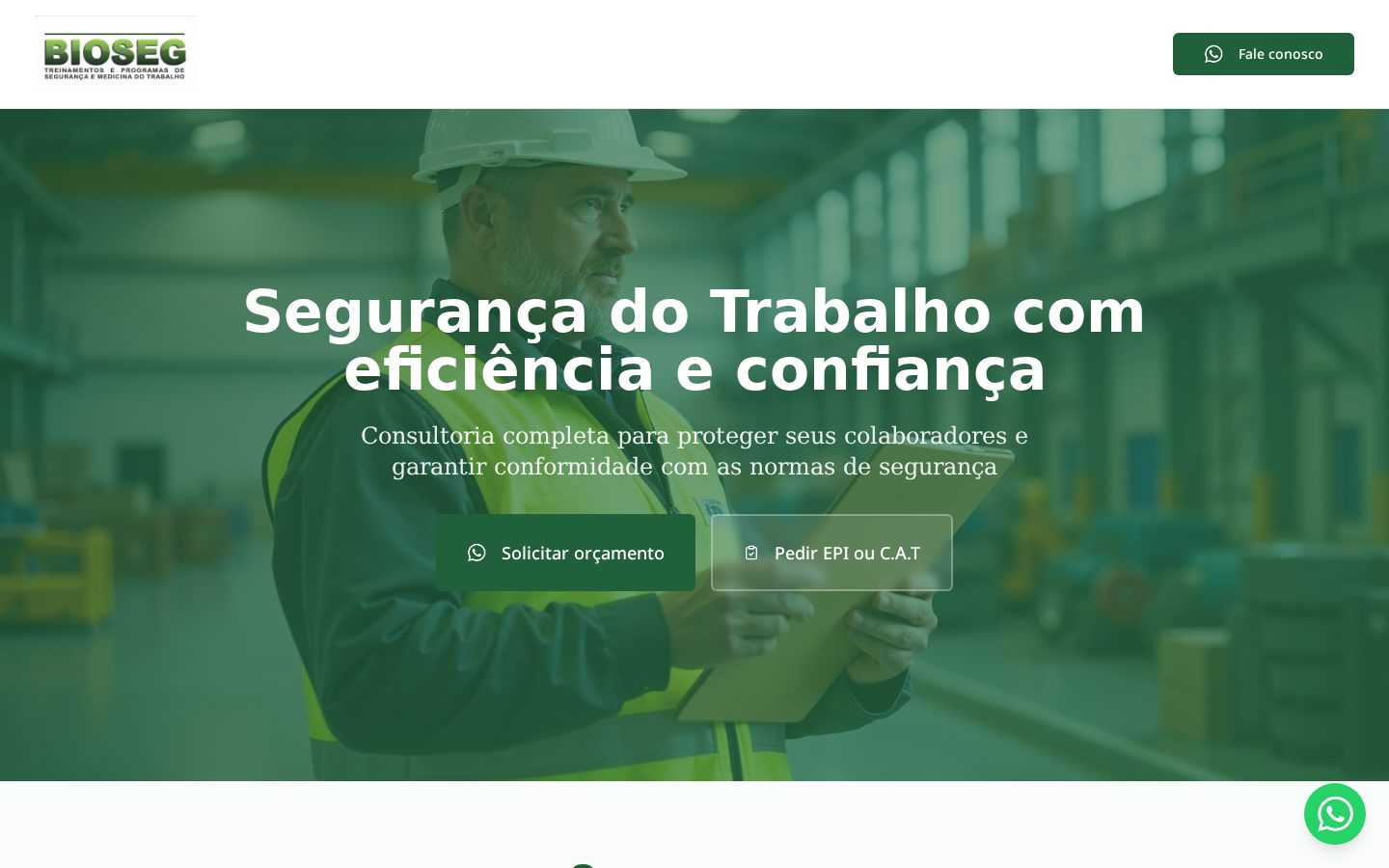 BIOSEG — Site de consultoria em SST