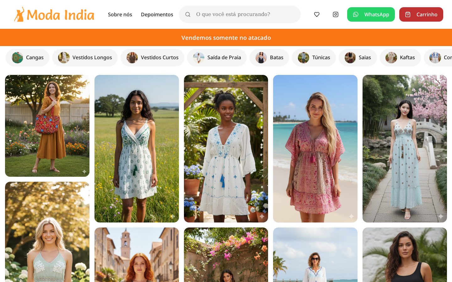Moda India — E-commerce de atacado de moda