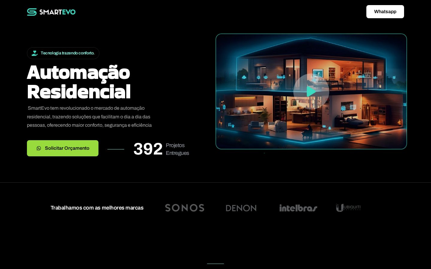 SmartEvo — Site institucional de automação